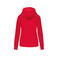 Sudadera capucha y cremallera reciclado mujer K4031. Color rojo.