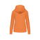 Sudadera capucha y cremallera reciclado mujer K4031. Color naranja claro.