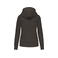 Sudadera capucha y cremallera reciclado mujer K4031. Color gris oscuro.