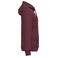 Sudadera capucha reciclada unisex K4041. Color vino.