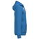 Sudadera capucha y cremallera reciclada unisex K4042. Color azul real claro.