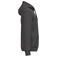 Sudadera capucha y cremallera reciclada unisex K4042. Color gris oscuro.