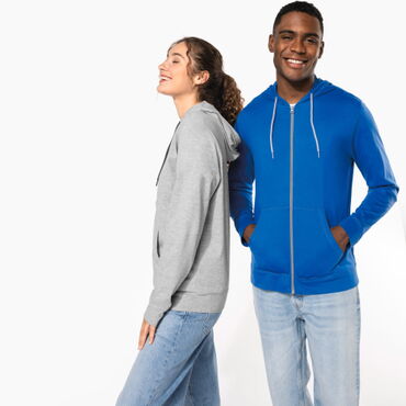Sudadera capucha y cremallera hombre K438