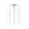 Sudadera capucha y cremallera hombre K438. Color blanco.