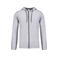 Sudadera capucha y cremallera hombre K438. Color gris oxford.