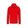 Sudadera capucha y cremallera hombre K438. Color rojo.