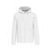 Sudadera capucha y cremallera unisex K444. Color blanco.