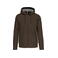 Sudadera capucha y cremallera unisex K444. Color caqui oscuro.
