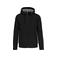 Sudadera capucha y cremallera unisex K444. Color negro.