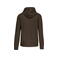 Sudadera capucha y cremallera unisex K444. Color caqui oscuro.