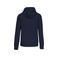 Sudadera capucha y cremallera unisex K444. Color azul marino.
