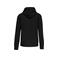 Sudadera capucha y cremallera unisex K444. Color negro.