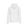 Sudadera capucha y cremallera unisex K444. Color blanco.