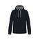 Sudadera capucha hombre K446. Color azul marino/gris fino.