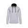 Sudadera capucha hombre K446. Color gris oxford/azul marino.