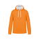 Sudadera capucha hombre K446. Color naranja/blanco.