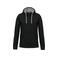 Sudadera capucha hombre K446. Color negro/gris fino.