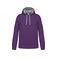 Sudadera capucha hombre K446. Color morado/gris oxford.