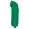 Sudadera capucha hombre K446. Color verde kelly claro/blanco.