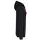 Sudadera capucha hombre K446. Color negro/rojo.