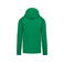Sudadera capucha hombre K446. Color verde kelly claro/blanco.