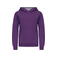 Sudadera capucha contrastada niño K453. Color morado/gris oxford.