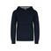 Sudadera capucha contrastada niño K453. Color azul marino/gris fino.