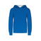 Sudadera capucha contrastada niño K453. Color azul real claro/blanco.
