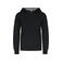 Sudadera capucha contrastada niño K453. Color negro/gris fino.