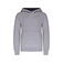 Sudadera capucha contrastada niño K453. Color gris oxford/azul marino.