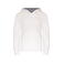 Sudadera capucha contrastada niño K453. Color blanco/gris fino.