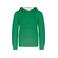 Sudadera capucha contrastada niño K453. Color verde kelly claro/blanco.