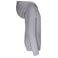 Sudadera capucha contrastada niño K453. Color gris oxford/azul marino.