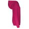 Sudadera capucha contrastada niño K453. Color fucsia/gris fino.