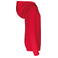 Sudadera capucha contrastada niño K453. Color rojo/blanco.