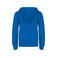 Sudadera capucha contrastada niño K453. Color azul real claro/blanco.