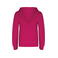 Sudadera capucha contrastada niño K453. Color fucsia/gris fino.