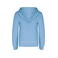 Sudadera capucha contrastada niño K453. Color azul cielo/blanco.