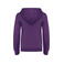 Sudadera capucha contrastada niño K453. Color morado/gris oxford.