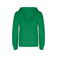 Sudadera capucha contrastada niño K453. Color verde kelly claro/blanco.