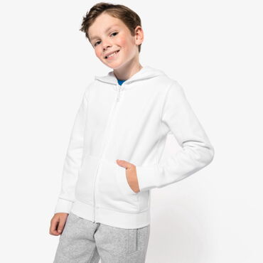 Sudadera capucha y cremallera niño K455