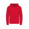 Sudadera capucha y cremallera niño K455. Color rojo.
