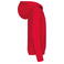 Sudadera capucha y cremallera niño K455. Color rojo.