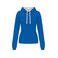 Sudadera capucha contrastada mujer K465. Color azul real claro/blanco.