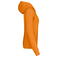 Sudadera capucha contrastada mujer K465. Color naranja/blanco.