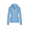 Sudadera capucha contrastada mujer K465. Color azul cielo/blanco.
