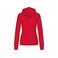 Sudadera capucha contrastada mujer K465. Color rojo/blanco.