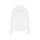 Sudadera capucha contrastada mujer K465. Color blanco/gris fino.