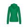Sudadera capucha contrastada mujer K465. Color verde kelly claro/blanco.