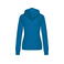 Sudadera capucha contrastada mujer K465. Color azul tropical/blanco.